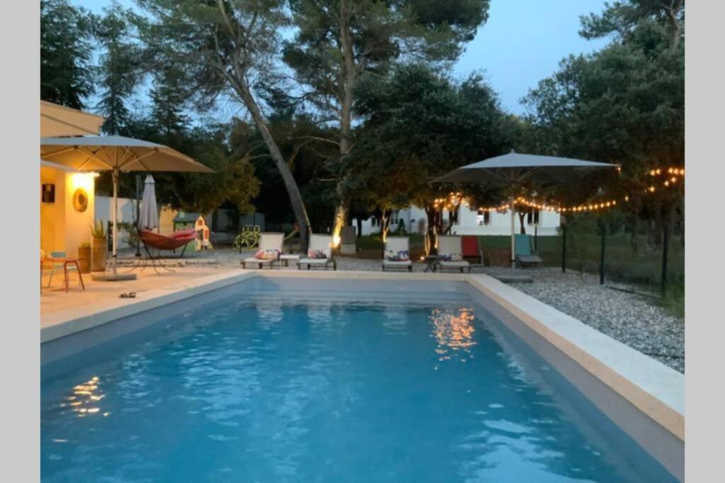 Villa Gite Dans Les Pins Avec Piscine Mazan Exterior foto