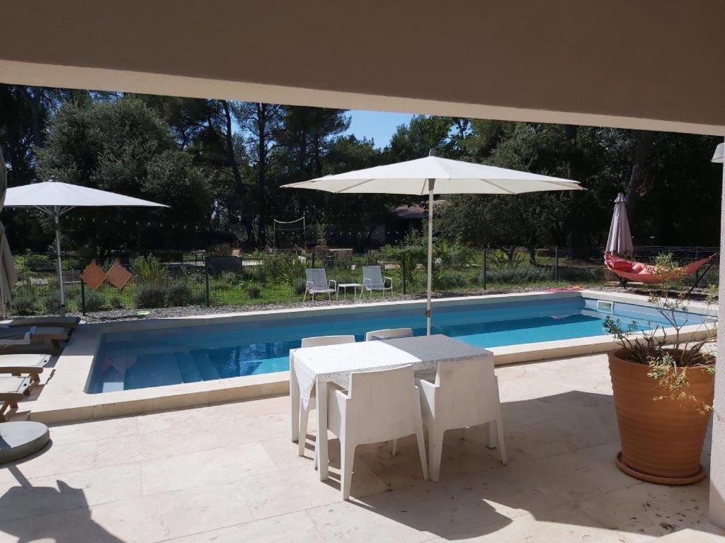 Villa Gite Dans Les Pins Avec Piscine Mazan Exterior foto